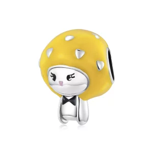 Pandora Style Fun Little Mushroom - Citroen Geel Bedel - SCC2149 (afbeelding voor) Pandora Style Fun Little Mushroom - Citroen Geel Bedel - SCC2149