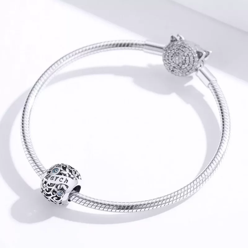(afbeelding voor) Pandora Style Geboortesteen maart Bedel - SCC1385-3 - Bekijken 2