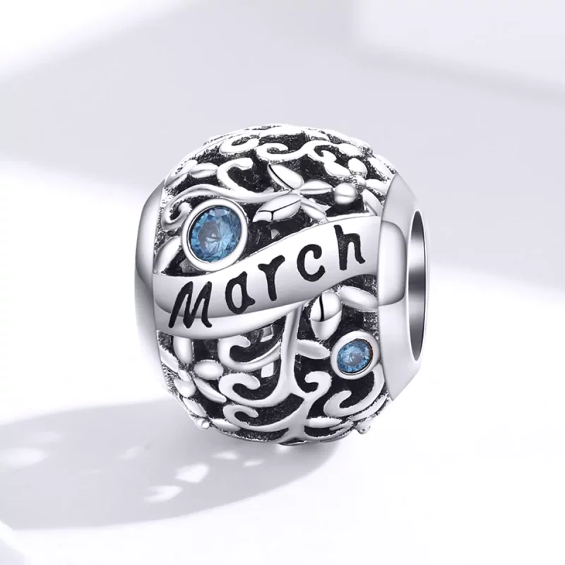 (afbeelding voor) Pandora Style Geboortesteen maart Bedel - SCC1385-3 - Bekijken 4