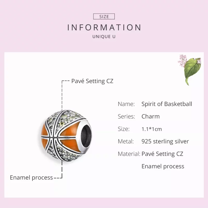 (afbeelding voor) Pandora Style Geest van basketbal Bedel - SCC1506 - Bekijken 7