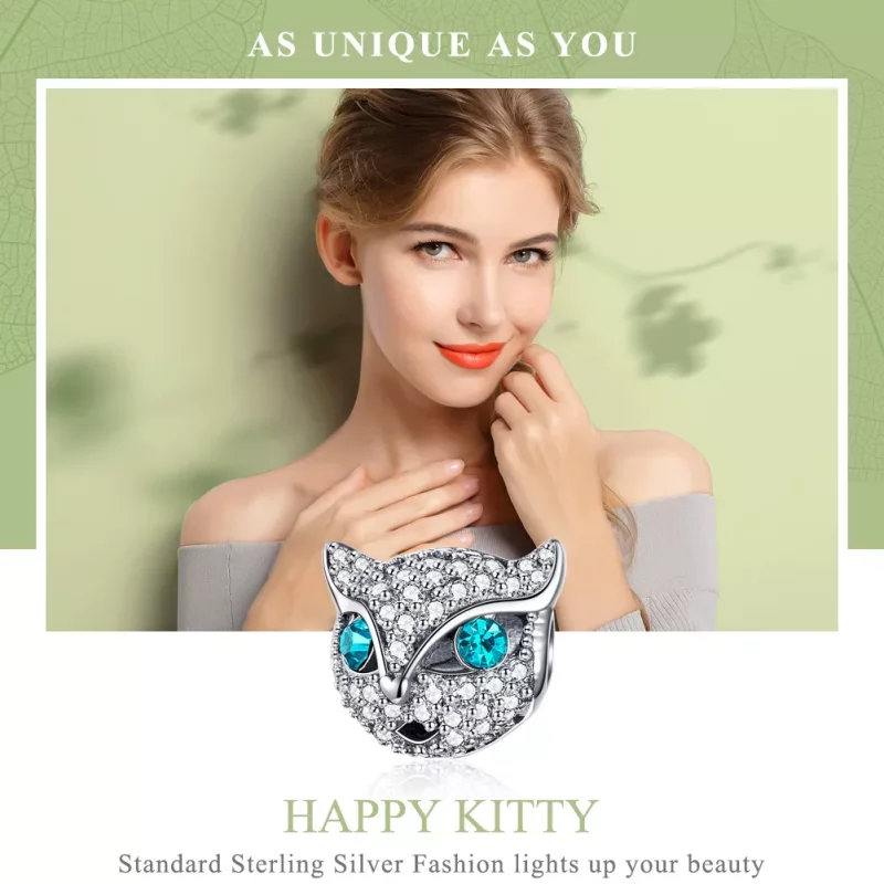 (afbeelding voor) Pandora Style Gelukkige Kitty Bedel - SCC1131 - Bekijken 2