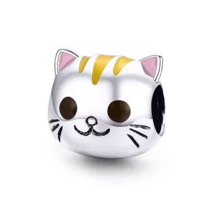 (afbeelding voor) Pandora Style Gelukkige Kitty Bedel - SCC1142