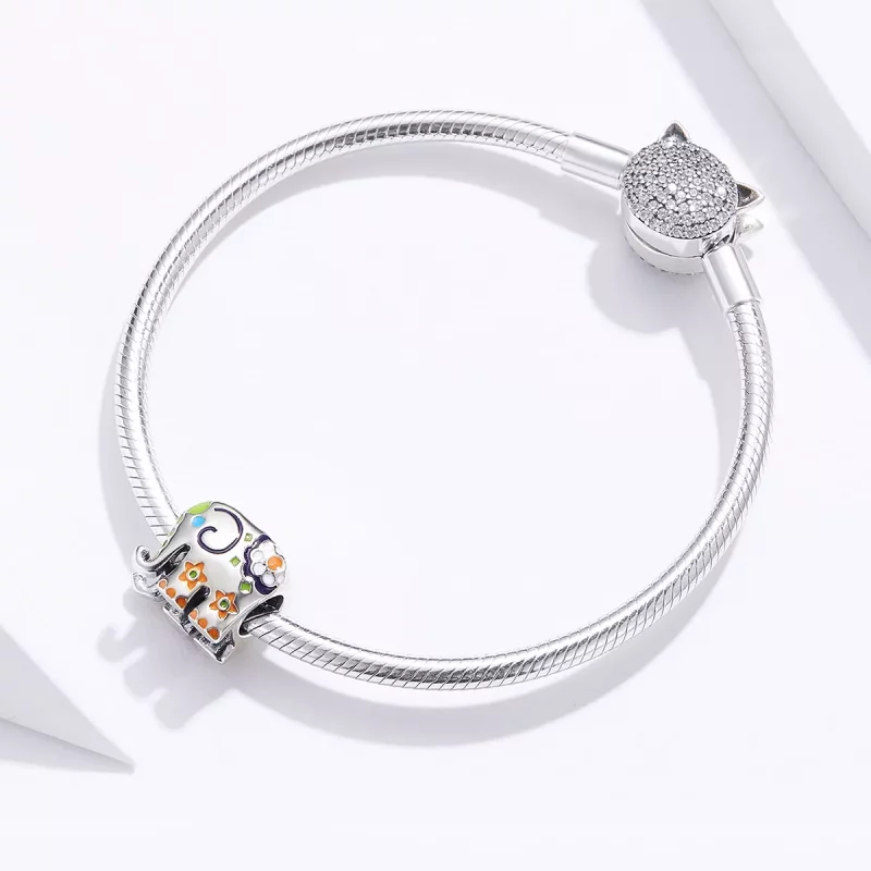 (afbeelding voor) Pandora Style Gelukkige Olifant Bedel - BSC095 - Bekijken 2