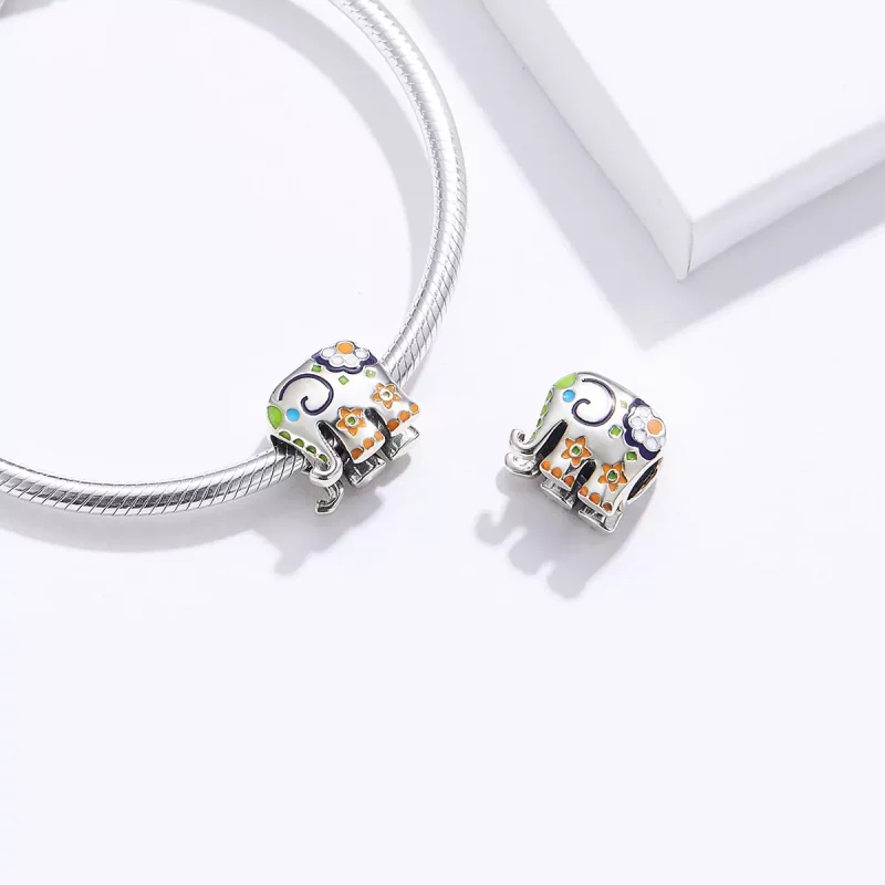 (afbeelding voor) Pandora Style Gelukkige Olifant Bedel - BSC095 - Bekijken 4