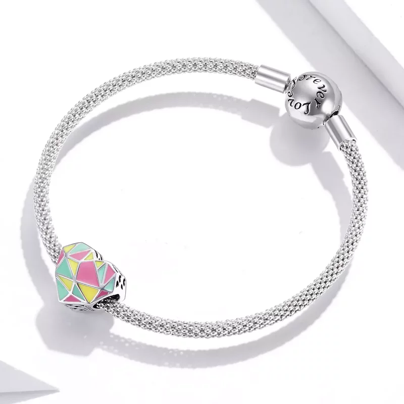(afbeelding voor) Pandora Style Geometrische Patronen Bedel - SCC1761 - Bekijken 3