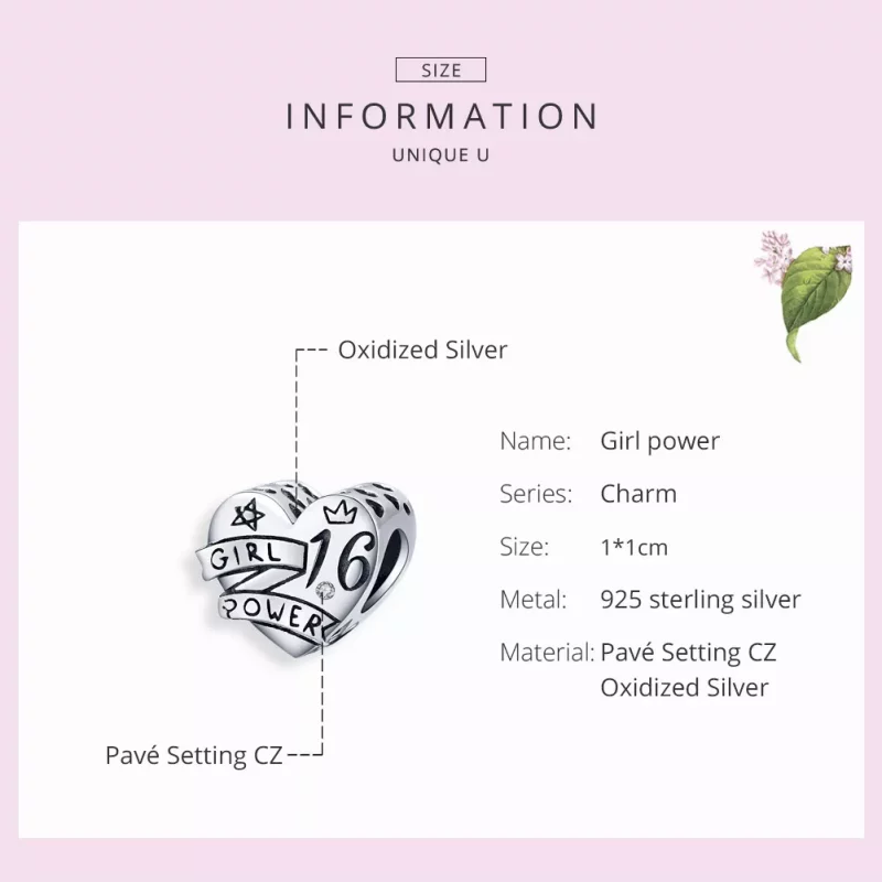 (afbeelding voor) Pandora Style Girl Power Zoet 16 Bedel - SCC1437 - Bekijken 7