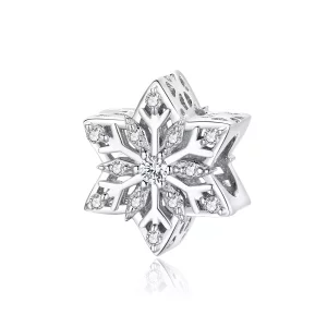 (afbeelding voor) Pandora Style Glanzende sneeuwvlokken Bedel - BSC368