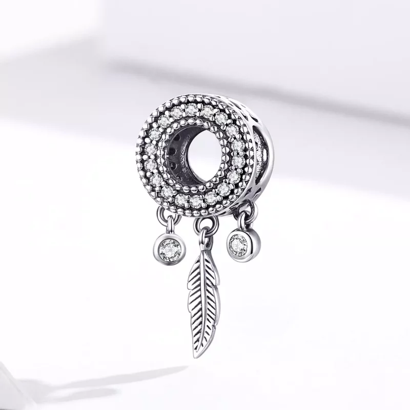 (afbeelding voor) Pandora Style Glanzende Veer Bedel - SCC1550 - Bekijken 3