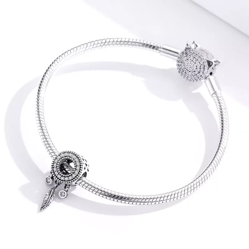 (afbeelding voor) Pandora Style Glanzende Veer Bedel - SCC1550 - Bekijken 4