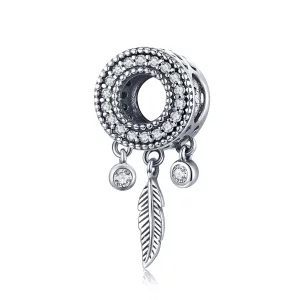 (afbeelding voor) Pandora Style Glanzende Veer Bedel - SCC1550
