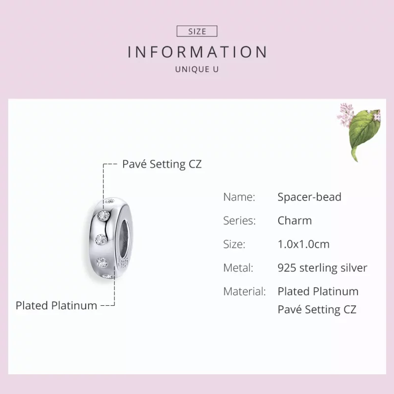 (afbeelding voor) Pandora Style Glinsterend Spacer Bedel - SCC1171 - Bekijken 3