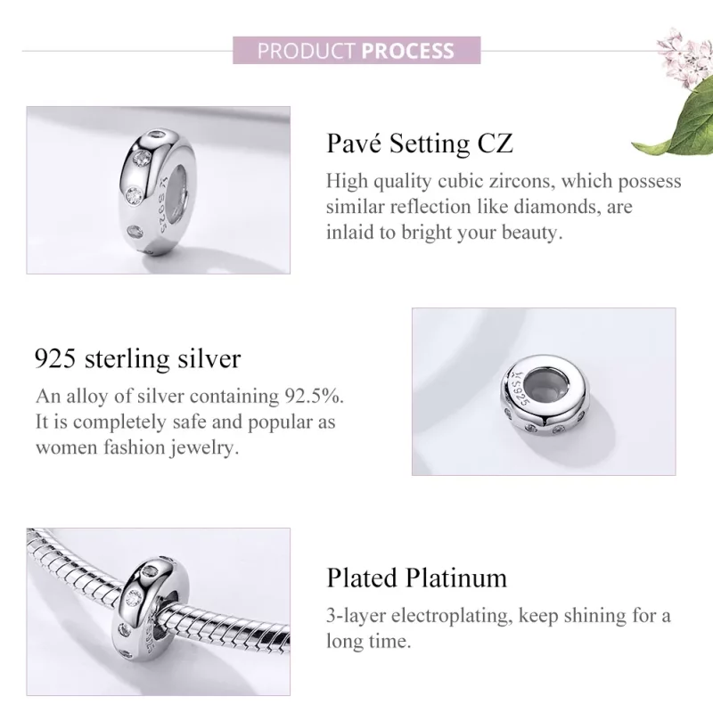 (afbeelding voor) Pandora Style Glinsterend Spacer Bedel - SCC1171 - Bekijken 4