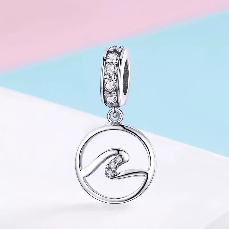 (afbeelding voor) Pandora Style Golven Hangende Bedel - SCC1031 - Bekijken 2