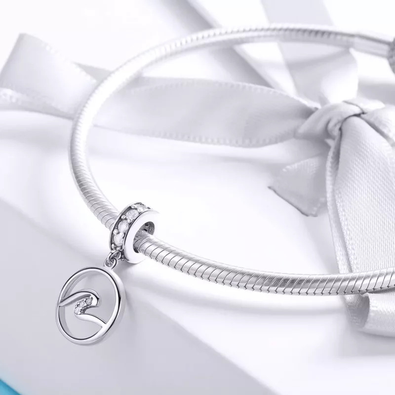 (afbeelding voor) Pandora Style Golven Hangende Bedel - SCC1031 - Bekijken 3