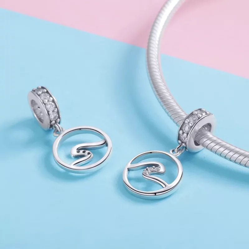 (afbeelding voor) Pandora Style Golven Hangende Bedel - SCC1031 - Bekijken 4