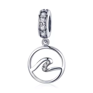(afbeelding voor) Pandora Style Golven Hangende Bedel - SCC1031