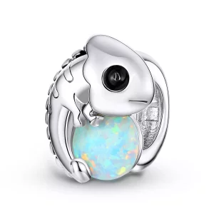 Pandora Style Grappige Kameleon Bedel - BSC254 (afbeelding voor) Pandora Style Grappige Kameleon Bedel - BSC254