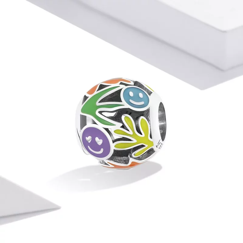 (afbeelding voor) Pandora Style Gras Smiley Bedel - SCC2163 - Bekijken 2