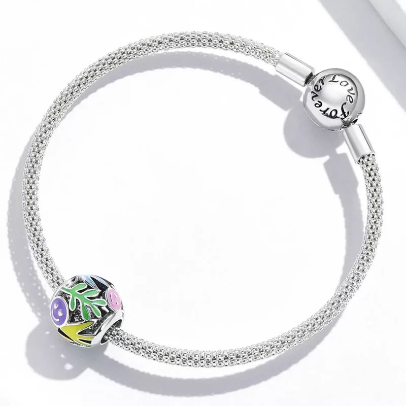 (afbeelding voor) Pandora Style Gras Smiley Bedel - SCC2163 - Bekijken 3