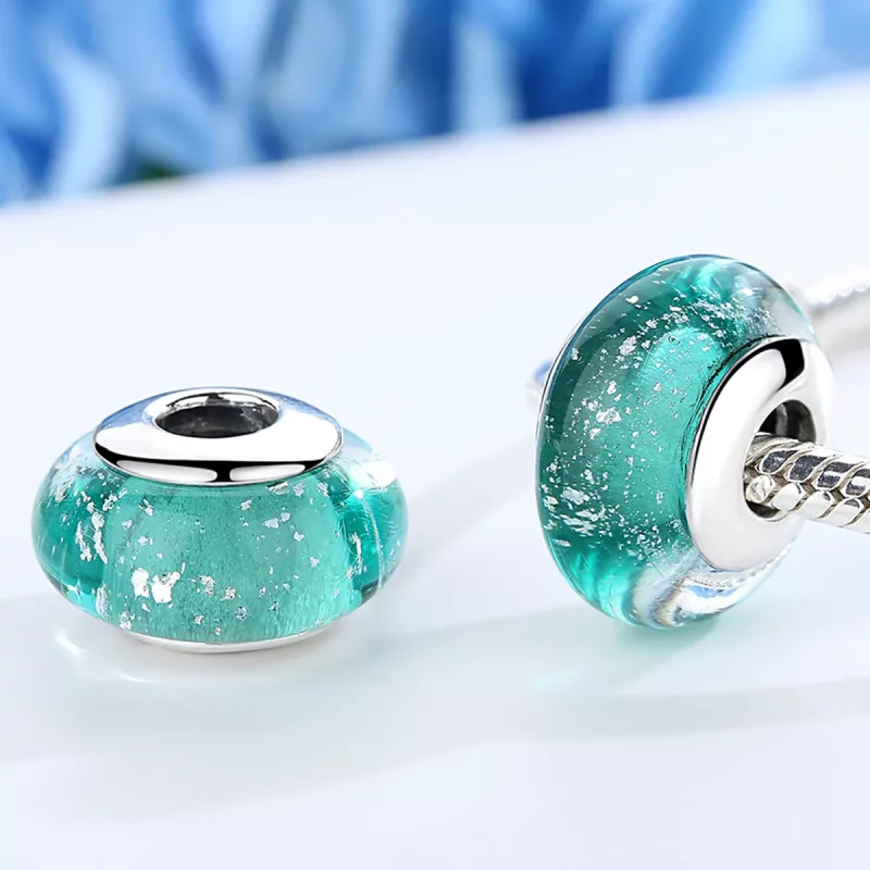 (afbeelding voor) Pandora Style Groen Murano Glas Bedel - SCZ021 - Bekijken 3