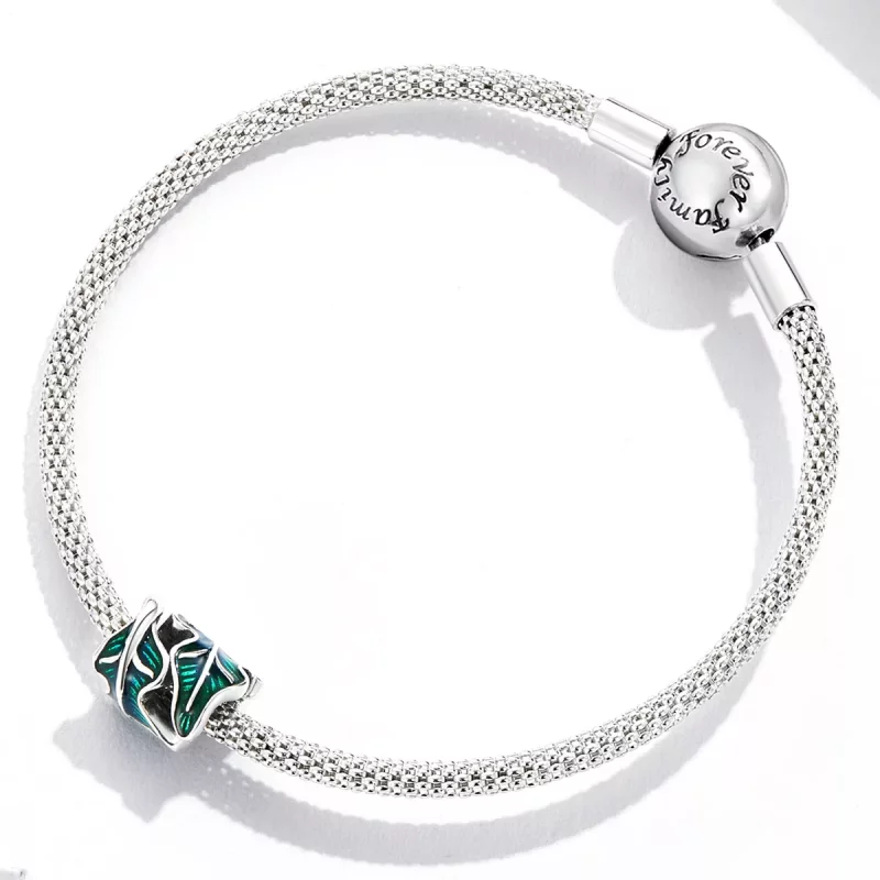 (afbeelding voor) Pandora Style Groene bladeren Bedel - SCC2175 - Bekijken 3