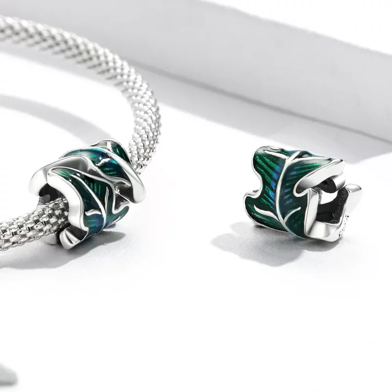 (afbeelding voor) Pandora Style Groene bladeren Bedel - SCC2175 - Bekijken 4