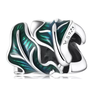(afbeelding voor) Pandora Style Groene bladeren Bedel - SCC2175