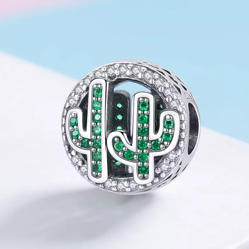 (afbeelding voor) Pandora Style Groene levendige cactus Bedel - SCC918 - Bekijken 2
