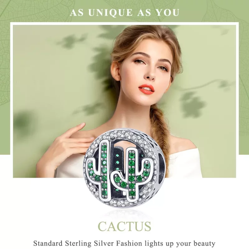 (afbeelding voor) Pandora Style Groene levendige cactus Bedel - SCC918 - Bekijken 6