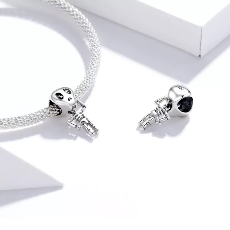 (afbeelding voor) Pandora Style Halloween Schedel Man Bedel - SCC1617 - Bekijken 4