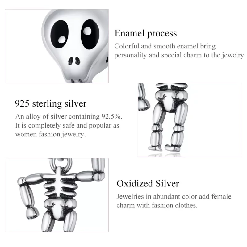 (afbeelding voor) Pandora Style Halloween Schedel Man Bedel - SCC1617 - Bekijken 7