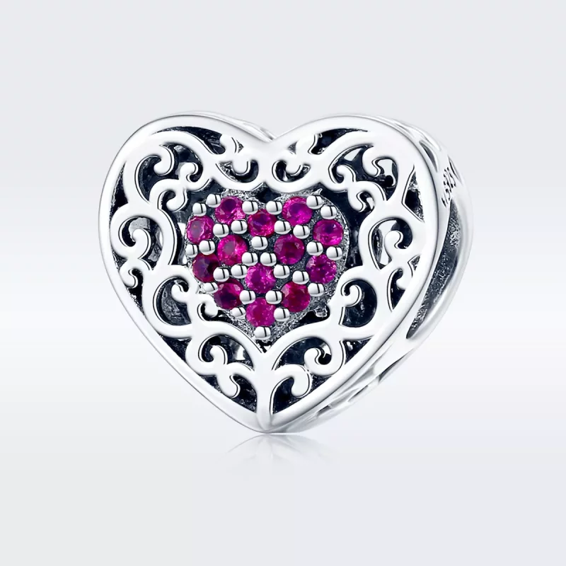 (afbeelding voor) Pandora Style Hart Bedel - SCC1109 - Bekijken 3