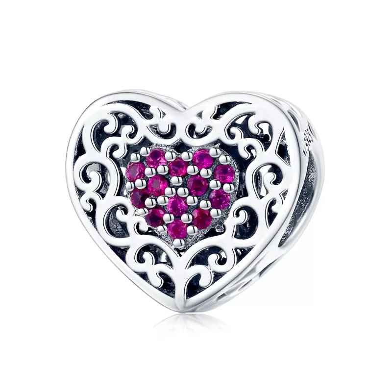 (afbeelding voor) Pandora Style Hart Bedel - SCC1109