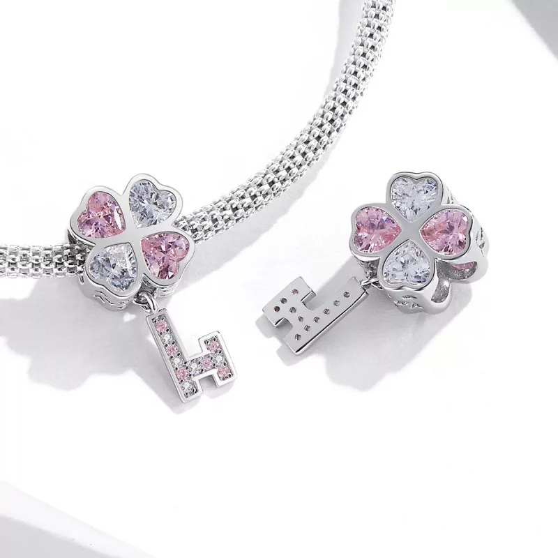 (afbeelding voor) Pandora Style Hart Klaver Key Bedel - SCC2123 - Bekijken 4