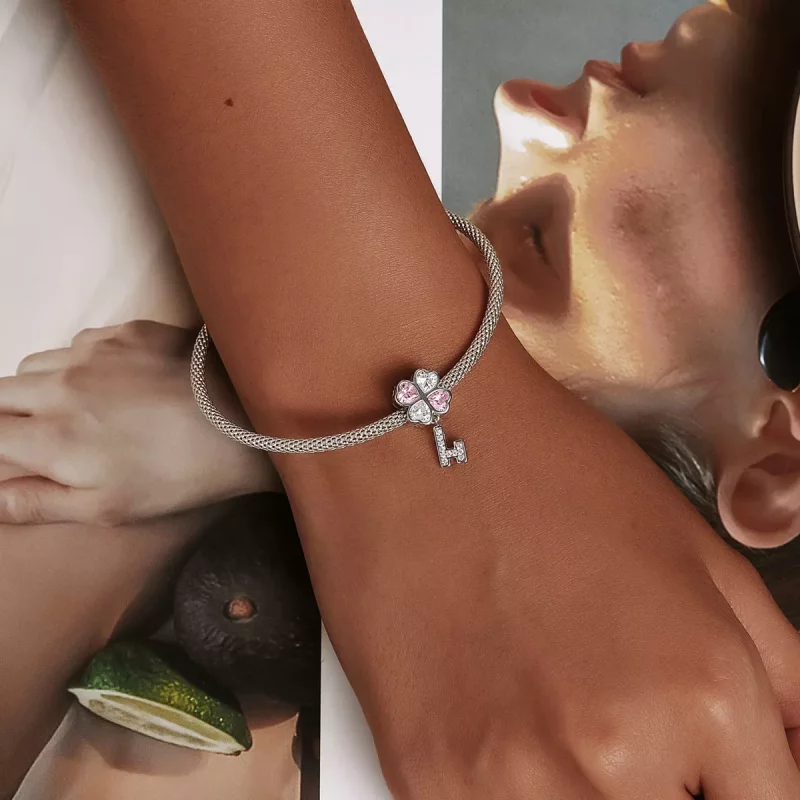 (afbeelding voor) Pandora Style Hart Klaver Key Bedel - SCC2123 - Bekijken 5