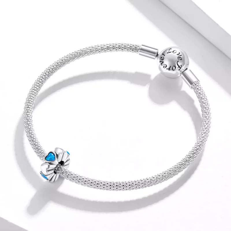 (afbeelding voor) Pandora Style Hart Opaal Spacer Bedel - BSC435 - Bekijken 3