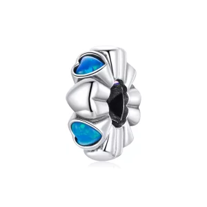(afbeelding voor) Pandora Style Hart Opaal Spacer Bedel - BSC435