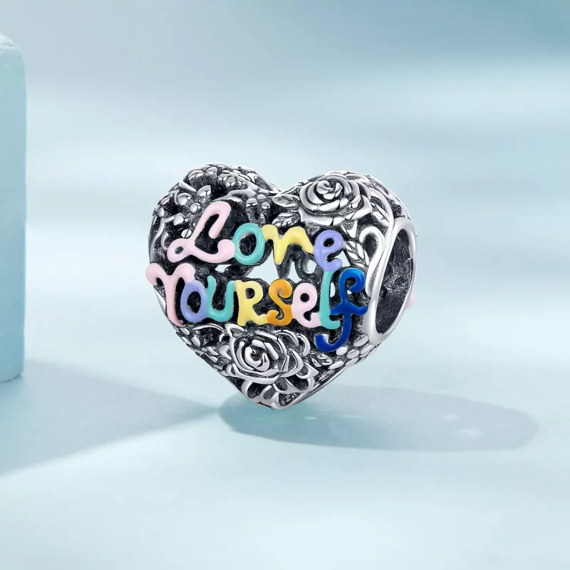 (afbeelding voor) Pandora Style Hart patroon Bedel - SCC2354 - Bekijken 2
