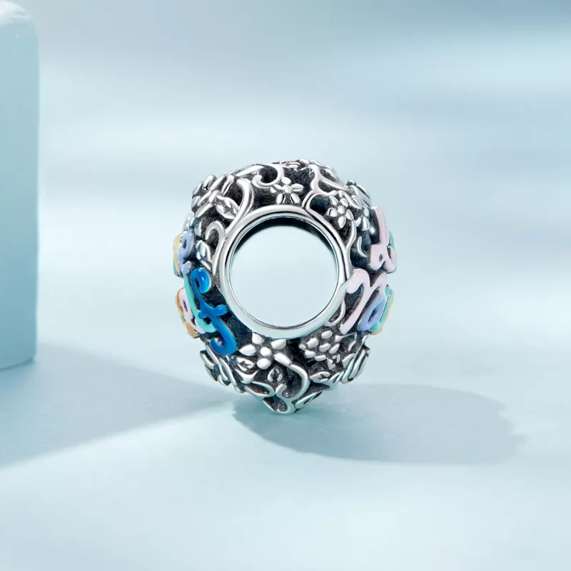 (afbeelding voor) Pandora Style Hart patroon Bedel - SCC2354 - Bekijken 3