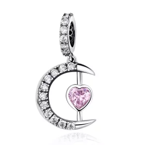 Pandora Style Hart van de maan Hangende Bedel - SCC040 (afbeelding voor) Pandora Style Hart van de maan Hangende Bedel - SCC040