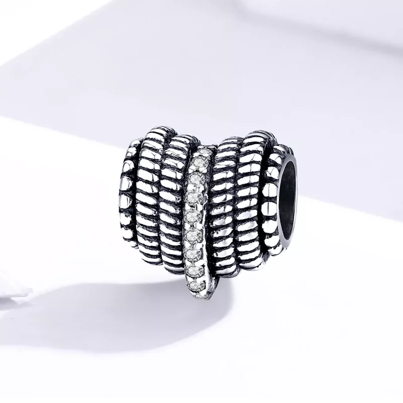 (afbeelding voor) Pandora Style Hart weven Bedel - SCC1470 - Bekijken 2