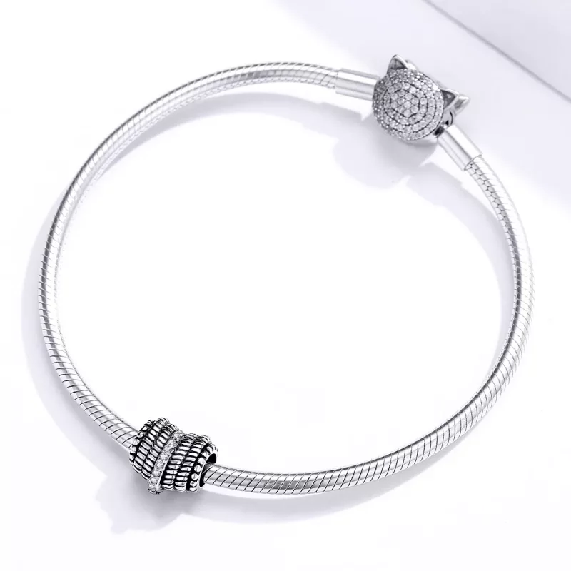 (afbeelding voor) Pandora Style Hart weven Bedel - SCC1470 - Bekijken 3