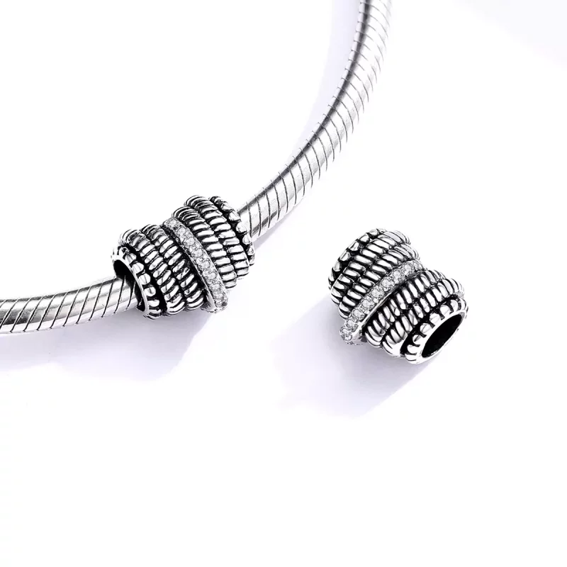 (afbeelding voor) Pandora Style Hart weven Bedel - SCC1470 - Bekijken 4