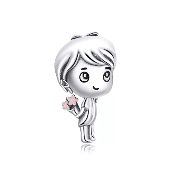 (afbeelding voor) Pandora Style Hartslag Boy Bedel - BSC400