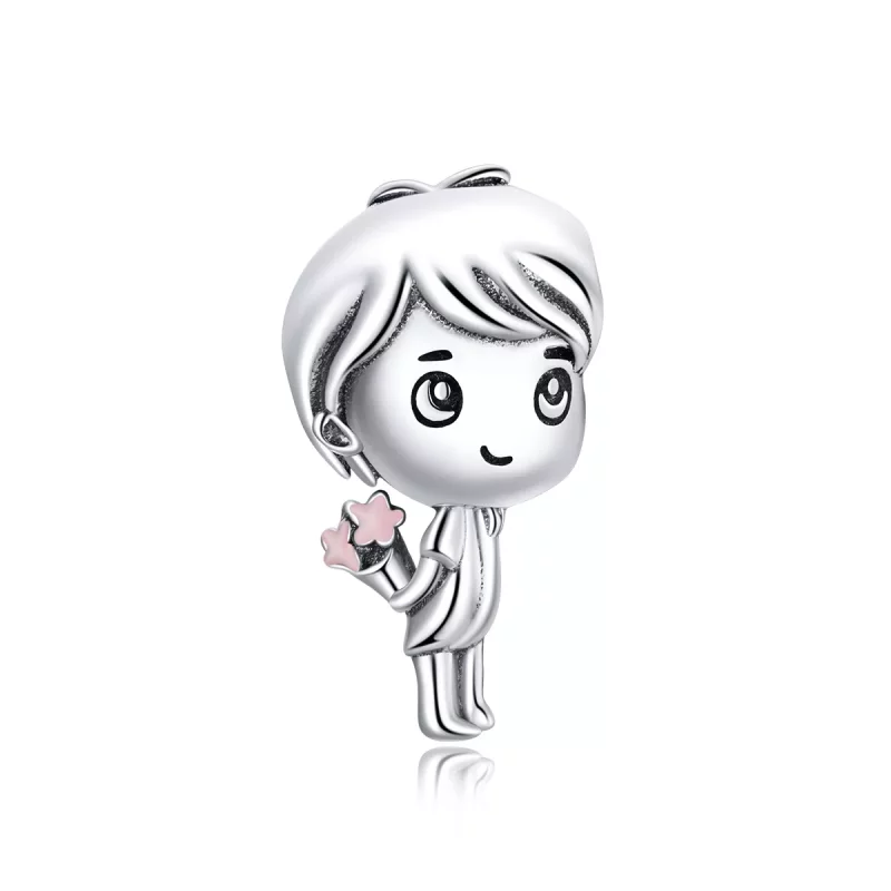 (afbeelding voor) Pandora Style Hartslag Boy Bedel - BSC400