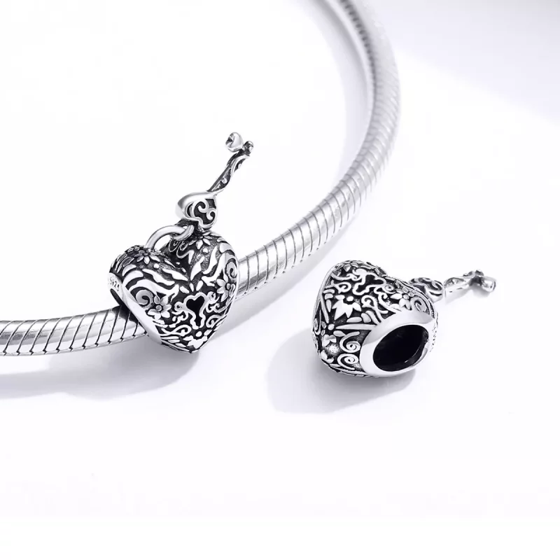 (afbeelding voor) Pandora Style Hartslot Bedel - SCC1447 - Bekijken 4