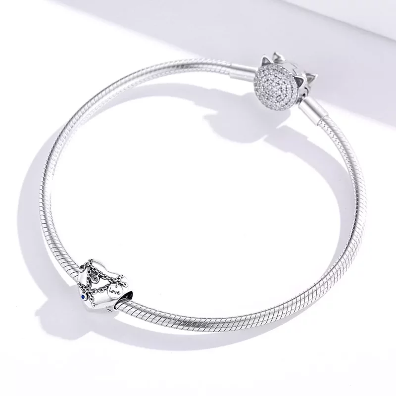 (afbeelding voor) Pandora Style Hartslot Bedel - SCC1538 - Bekijken 3