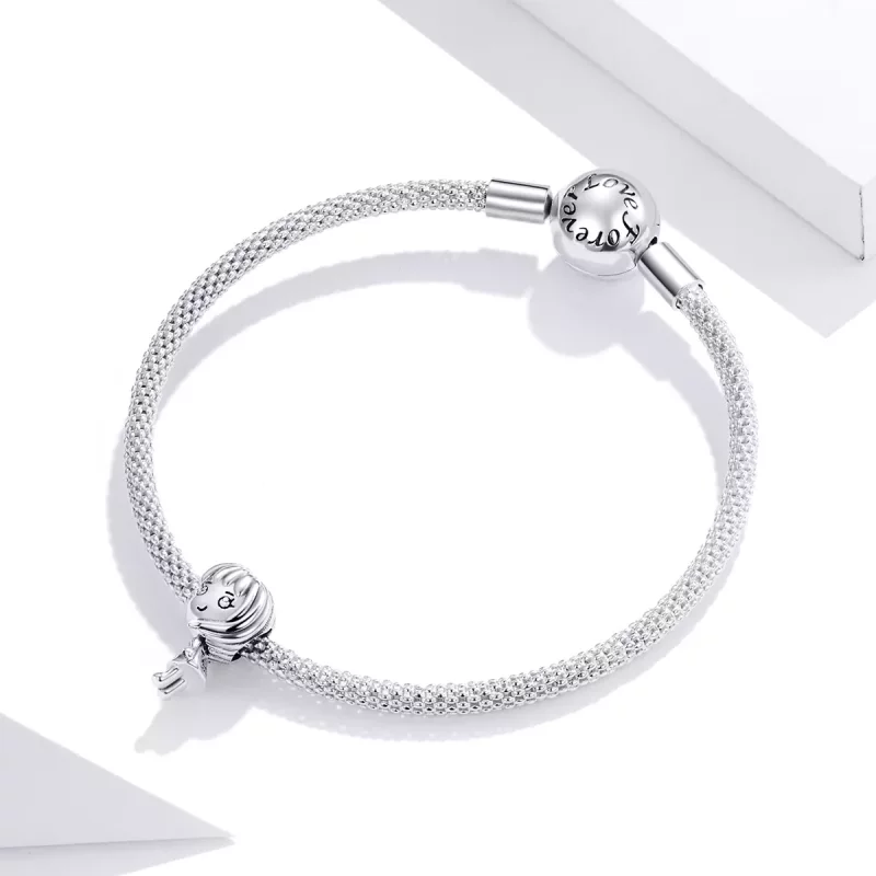 (afbeelding voor) Pandora Style Heartbeat Meisje Bedel - BSC399 - Bekijken 3
