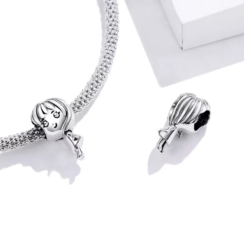 (afbeelding voor) Pandora Style Heartbeat Meisje Bedel - BSC399 - Bekijken 4
