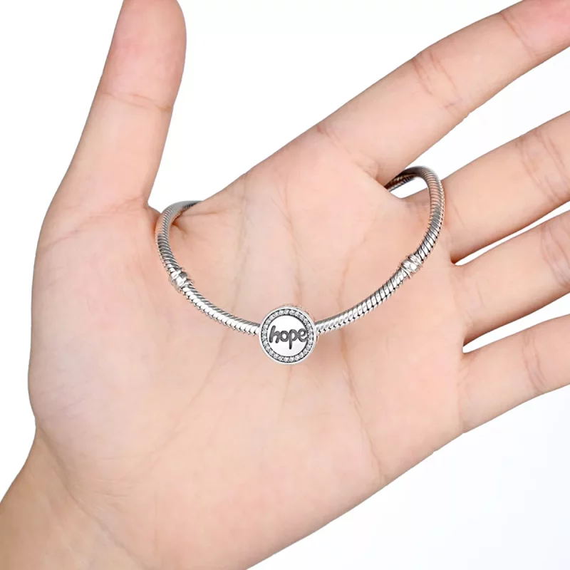 (afbeelding voor) Pandora Style Hoop Bedel - SCC088 - Bekijken 3